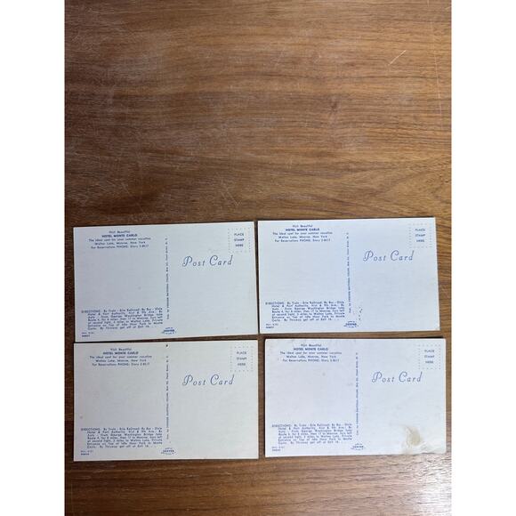 Vintage Hotel Monte Carlo Postcard Lot Walton Lake Monroe New York Dexter Photo - Picture 3 of 8